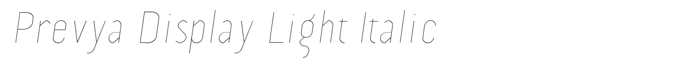 Prevya Display Light Italic